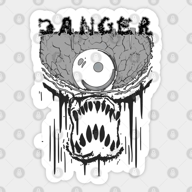 Danger!! Sticker by Invad3rDiz